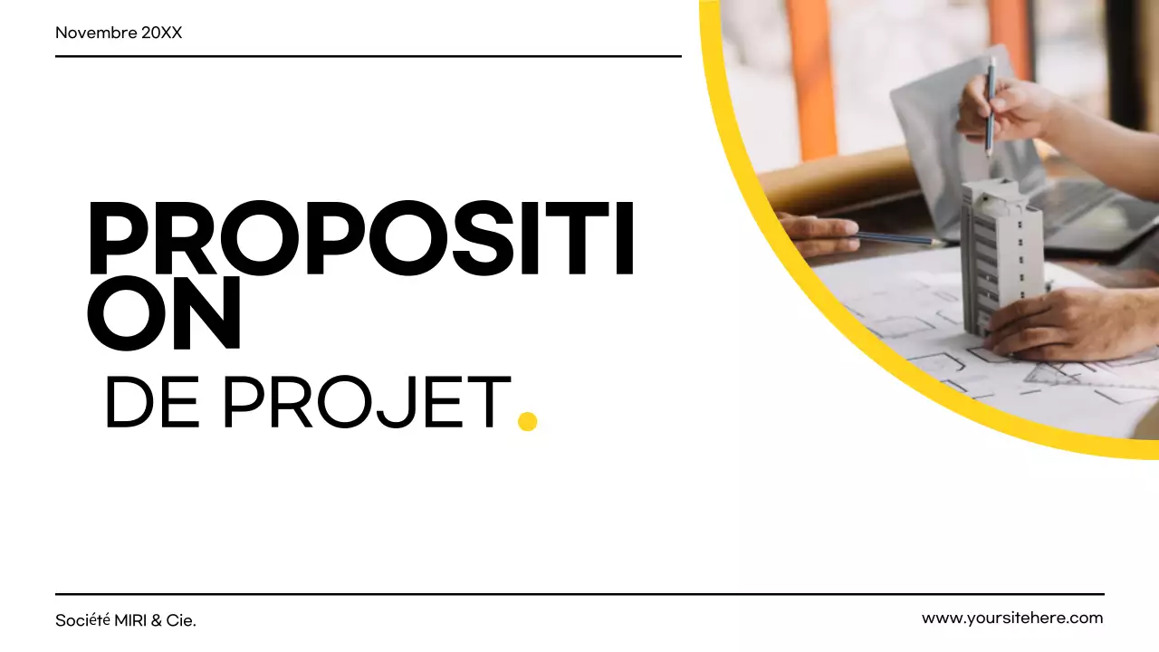 document de projet moderne jaune