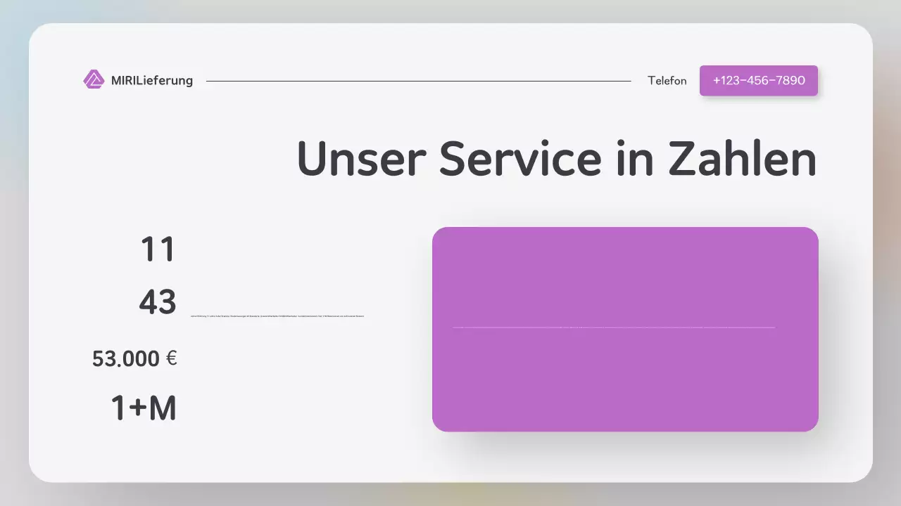 Moderne farbenfrohe Website im Stil einer Lieferpräsentation