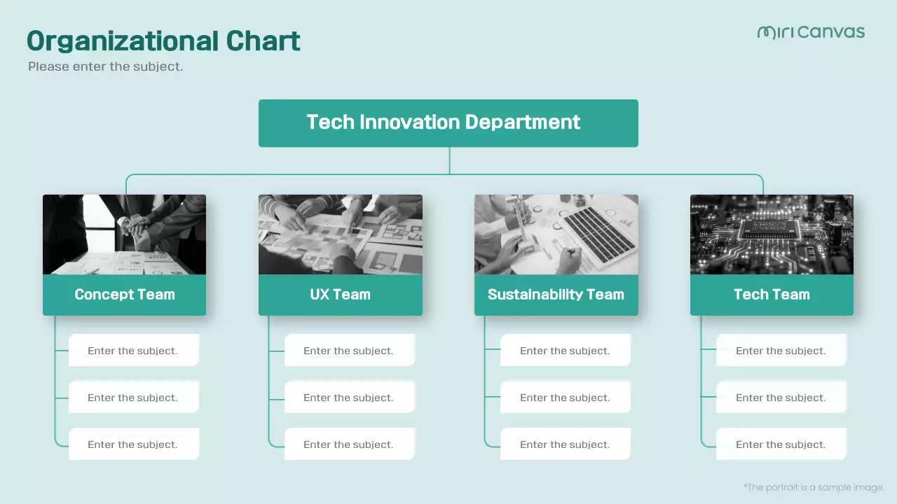 Mint Professional Organizational Chart Document Infographic