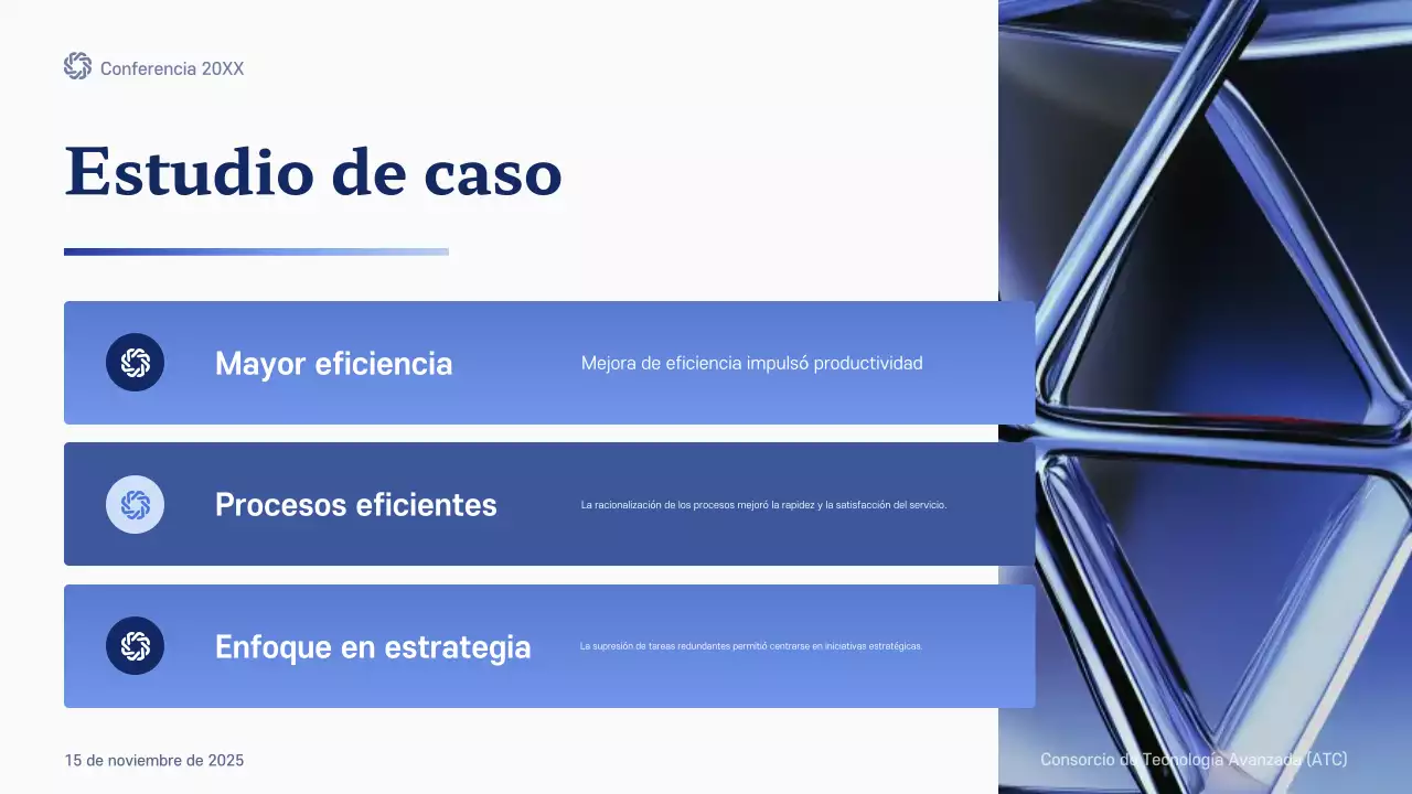 anuncio de la conferencia blue modern future