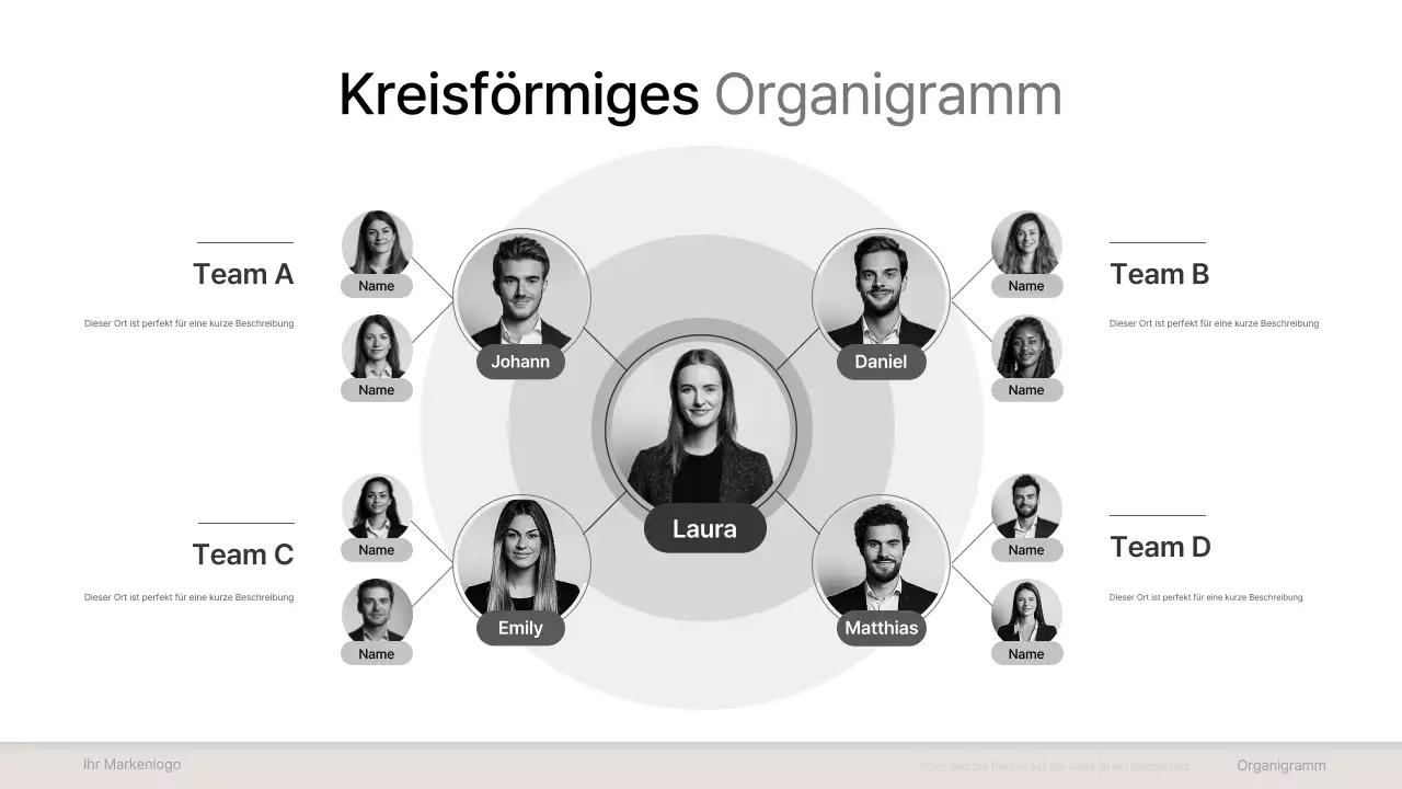 graue minimale Sammlung von Organigrammen Layout