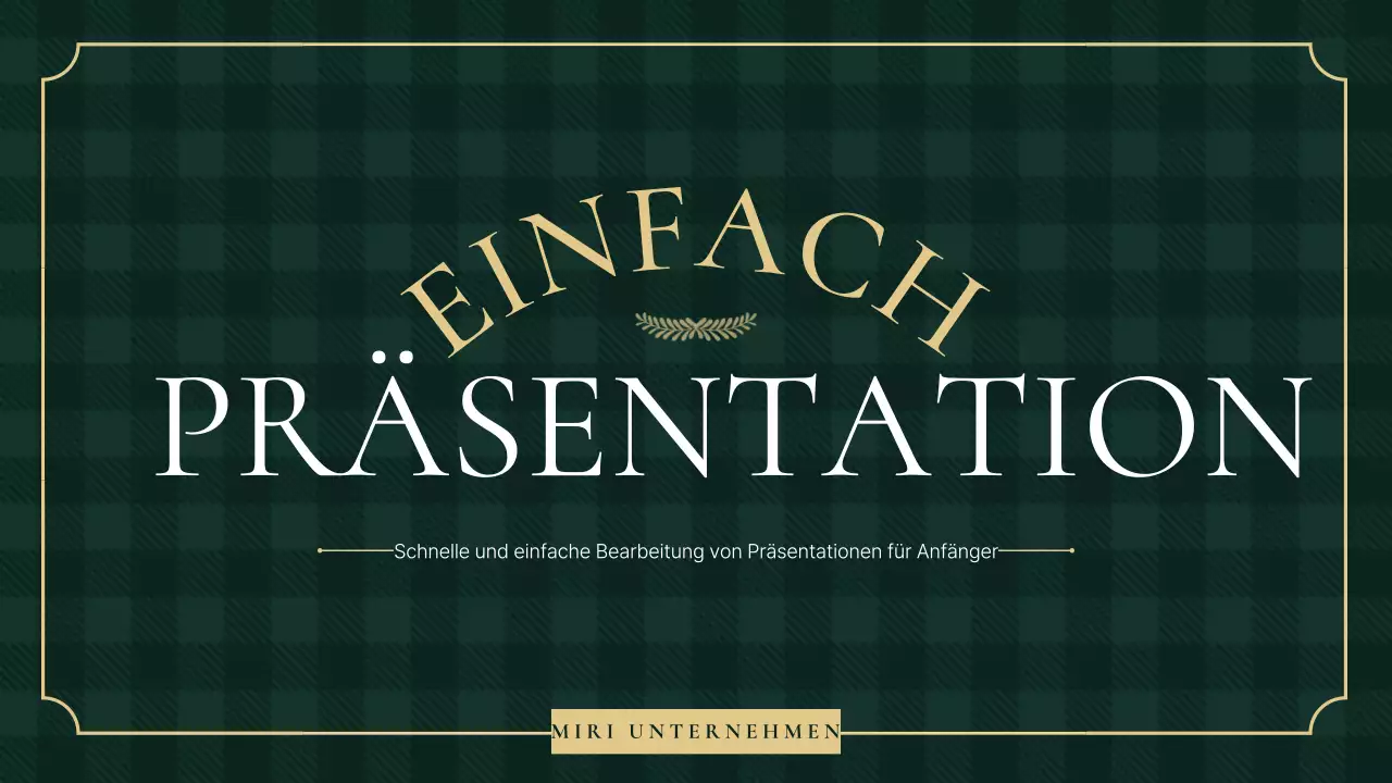 Khaki Einfache Präsentation Erklärt