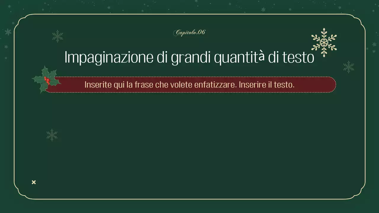 Un lussuoso planner natalizio in verde