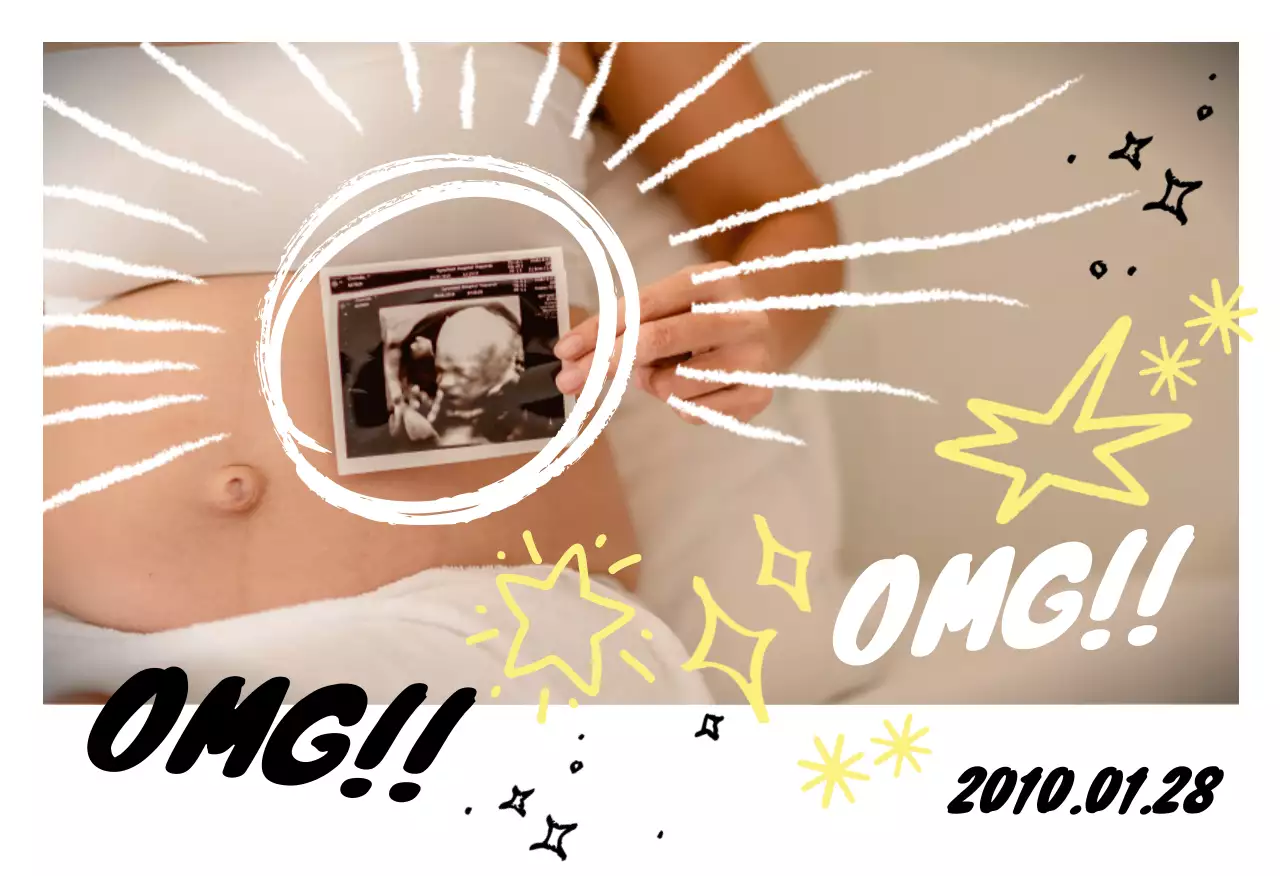 흰색 아기자기한 가족 포토프레임