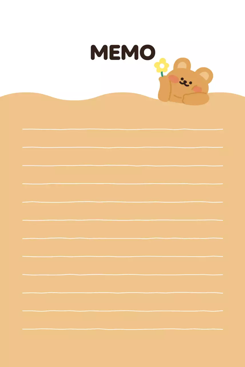 茶色とベージュのかわいい2025年カレンダー