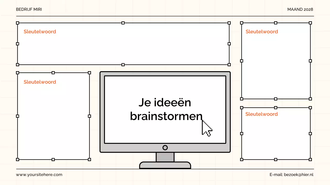 oranje moderne brainstormgids