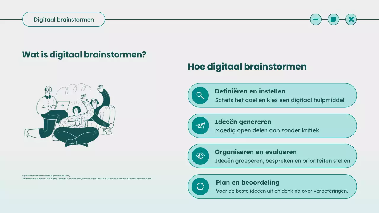 Teal Moderne Ideeëngids voor Brainstormen