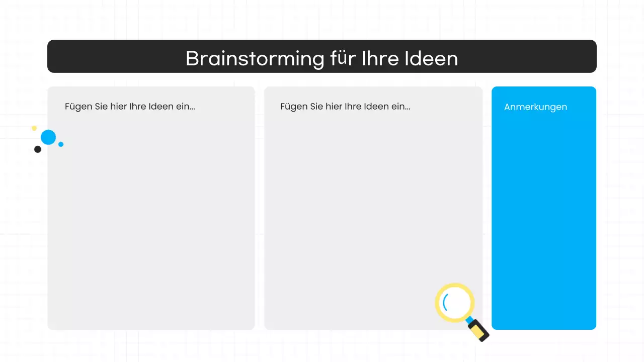 blue modern brainstorming präsentation