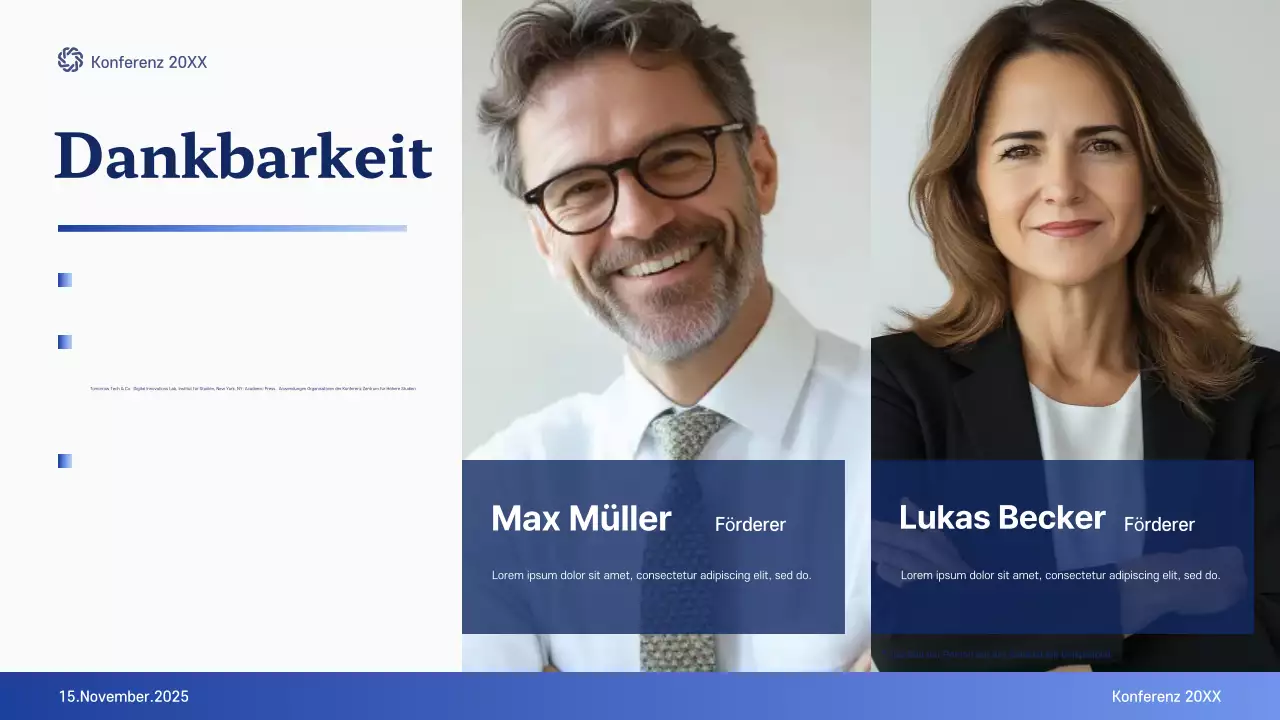 blue modern future Konferenzankündigung