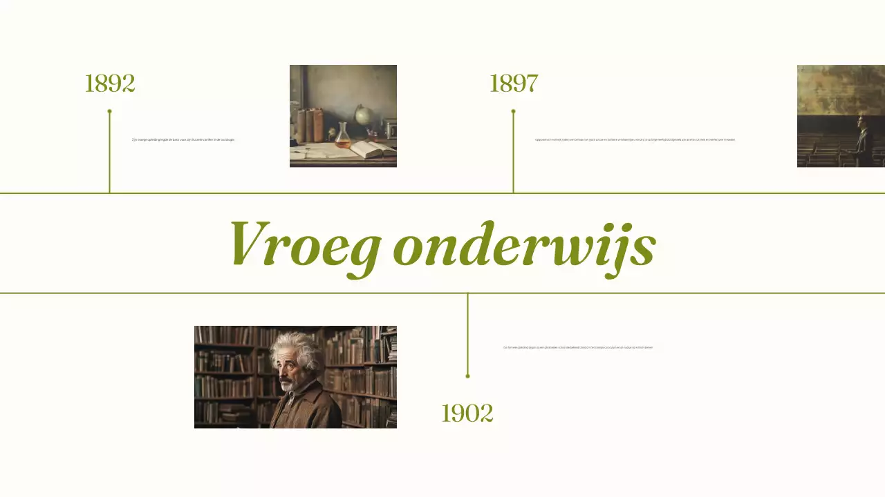 groen klassieke biografie presentatie