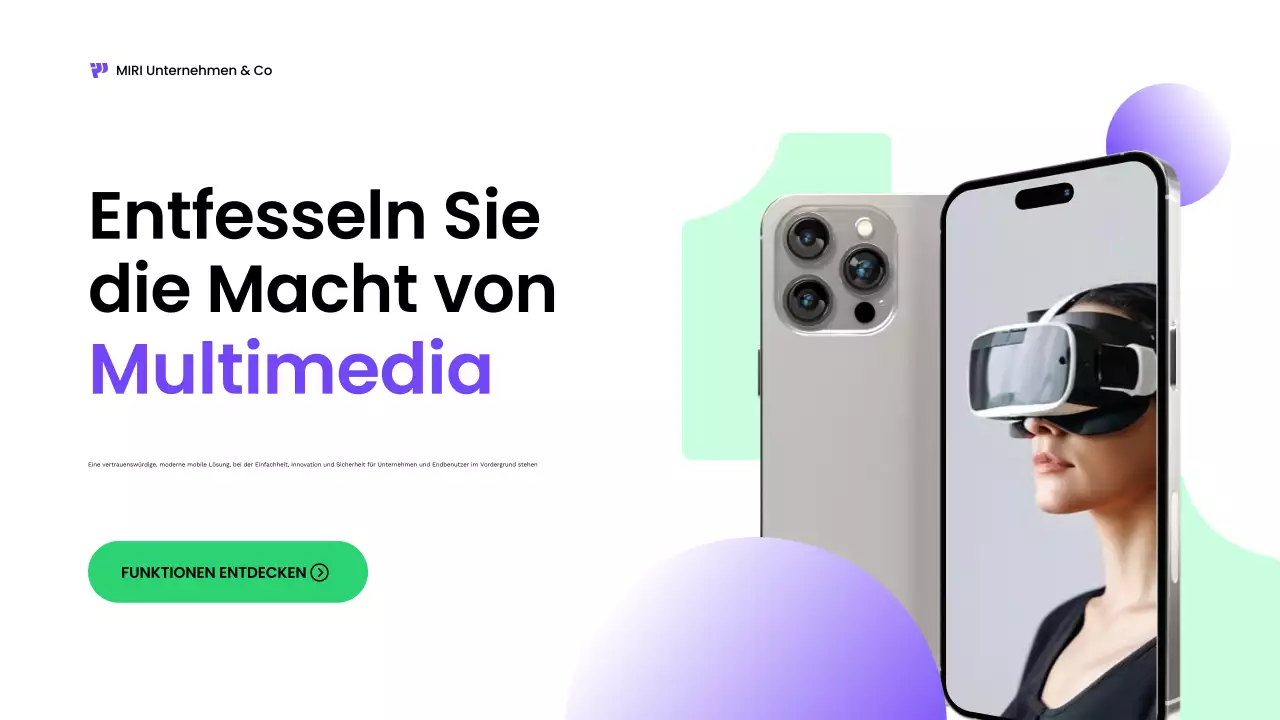 grüne moderne Multimedia-Förderung