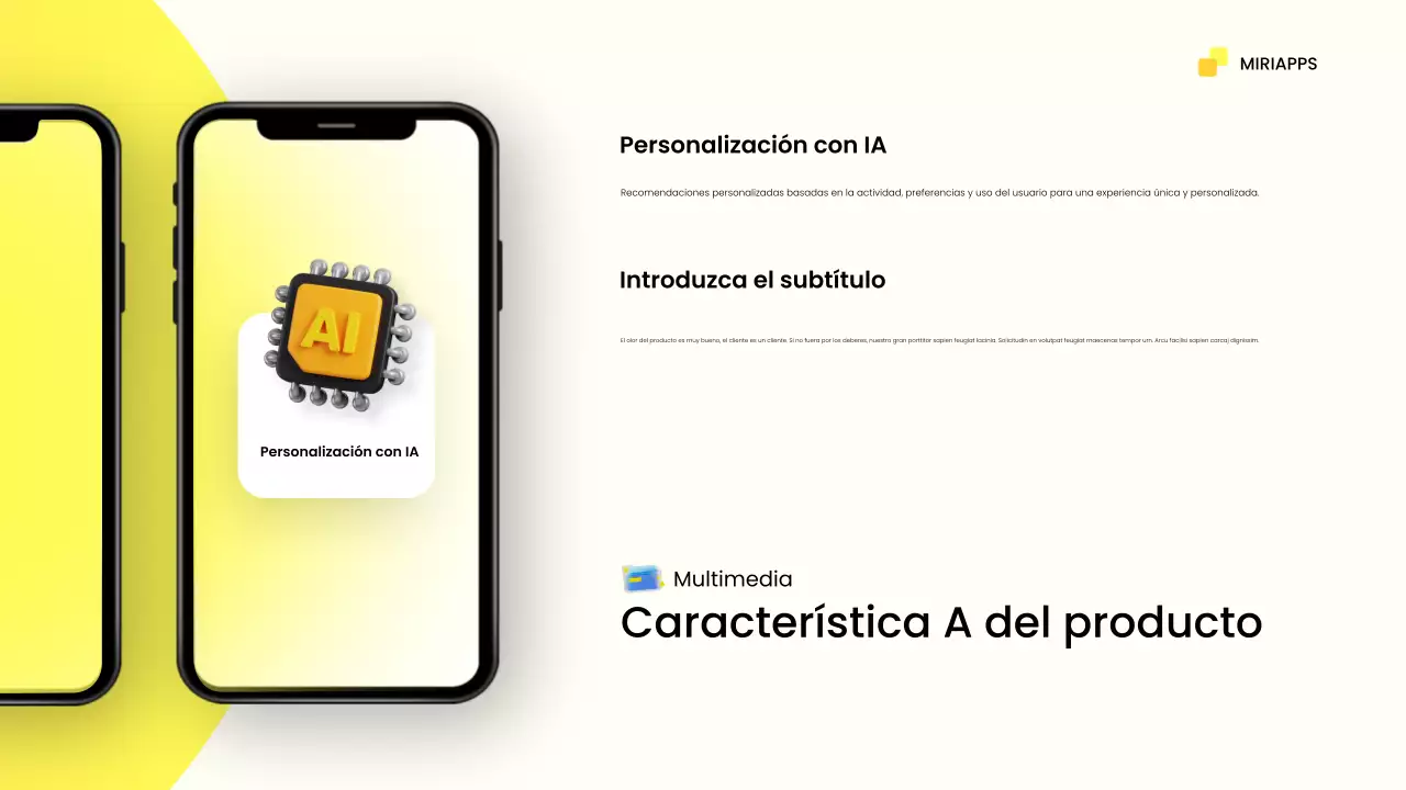 promoción móvil moderno amarillo