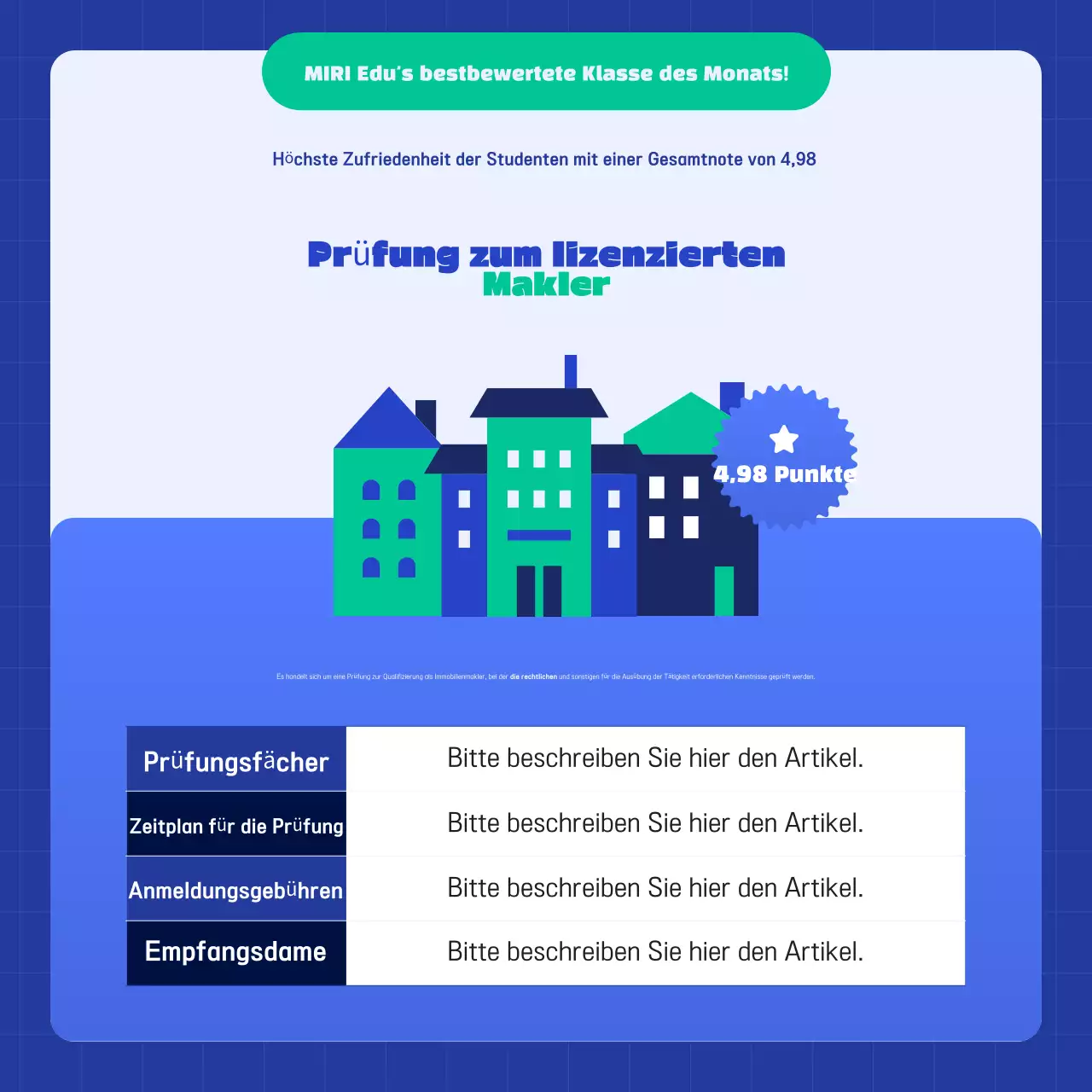 Blue Modern Certified-Anzeigen