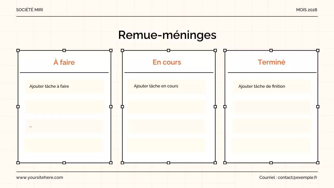 orange modern brainstorming guide