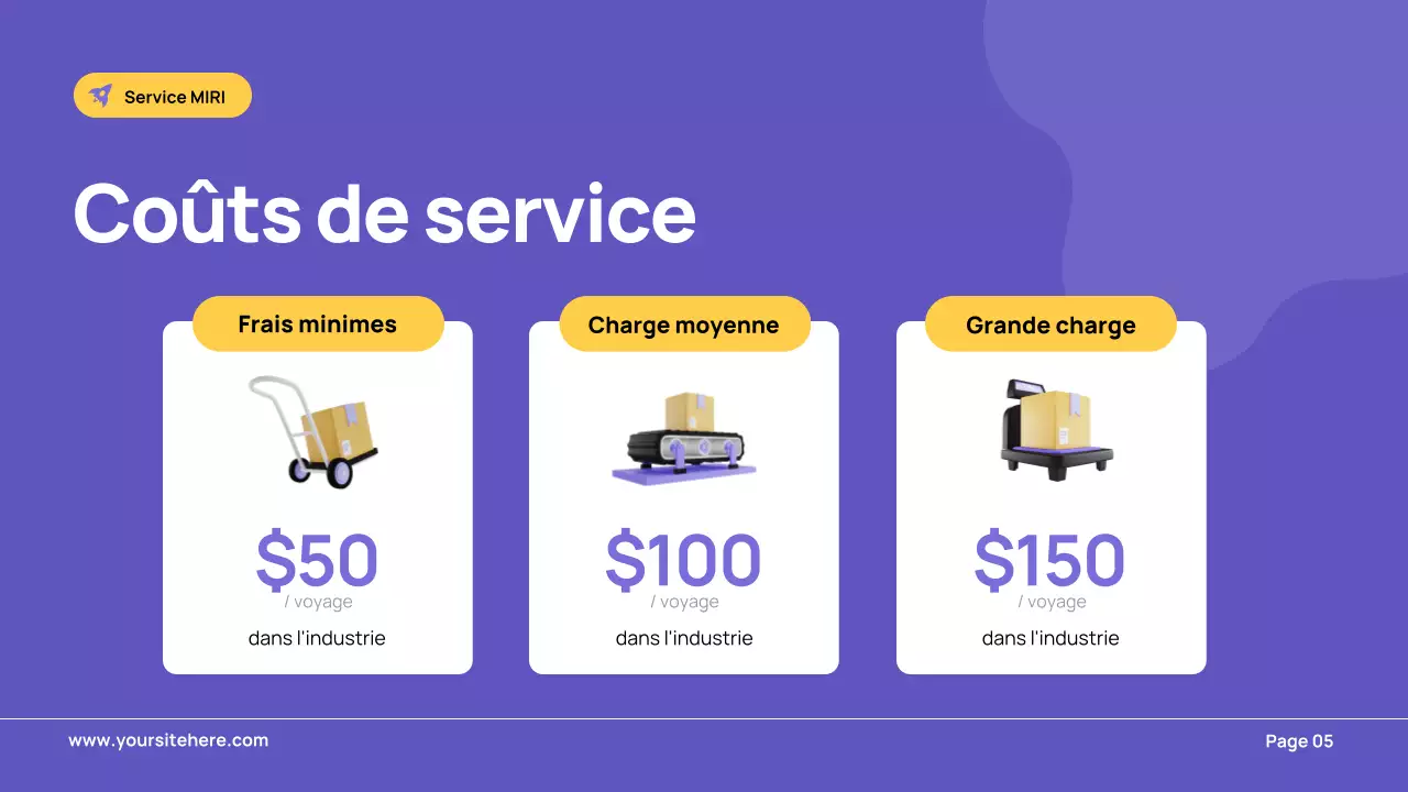 publicité pour les transports modernes en violet