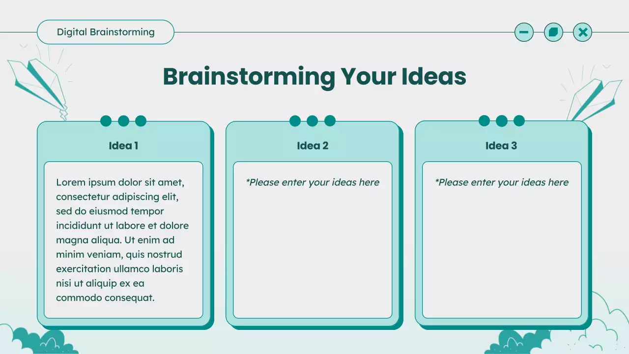 Teal Modern Brainstorming Guide Presentation