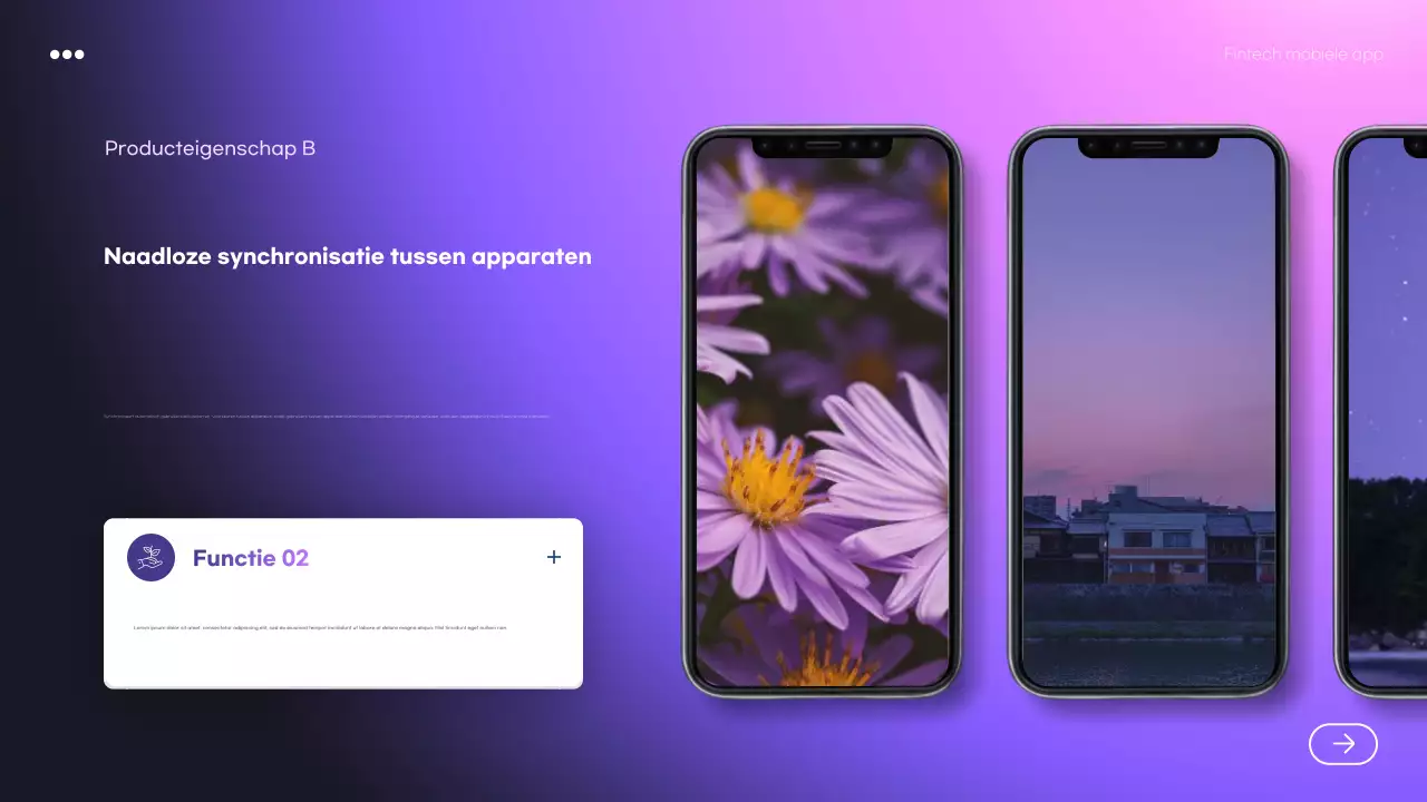 Paarse moderne fintech promotie