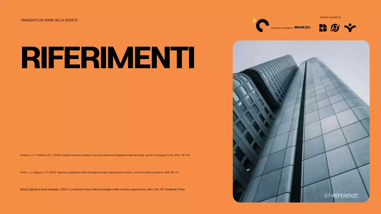 Annuncio della conferenza Orange Modern