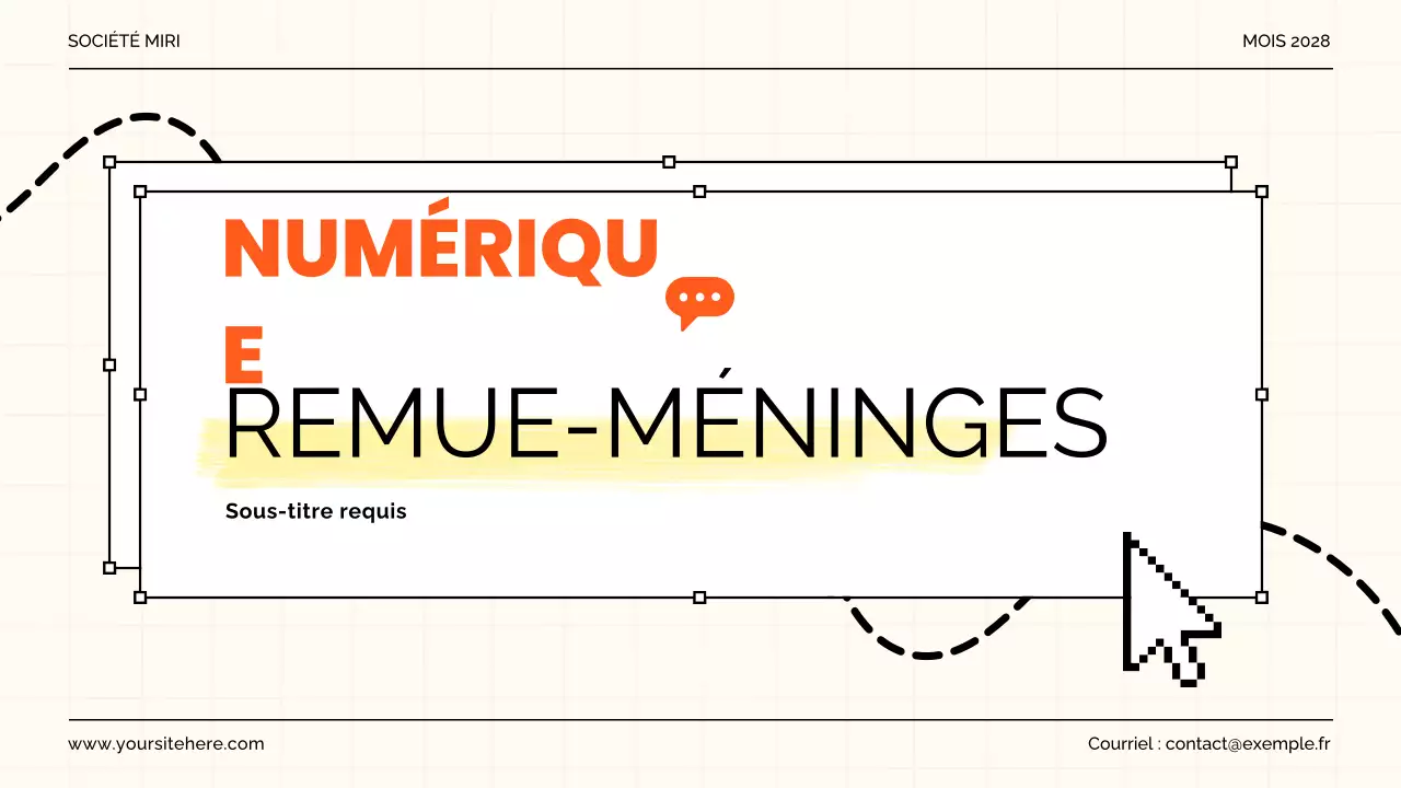 orange modern brainstorming guide