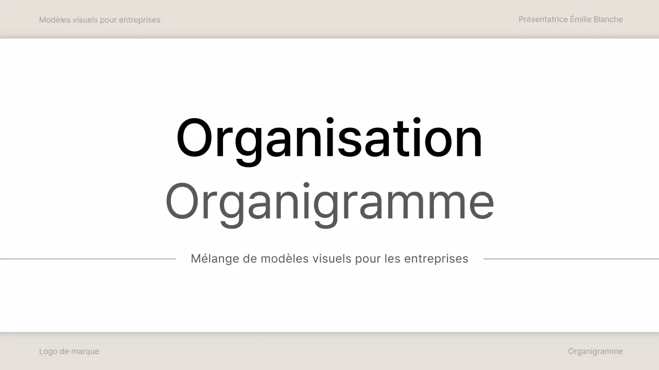 collection minimale grise d'organigrammes