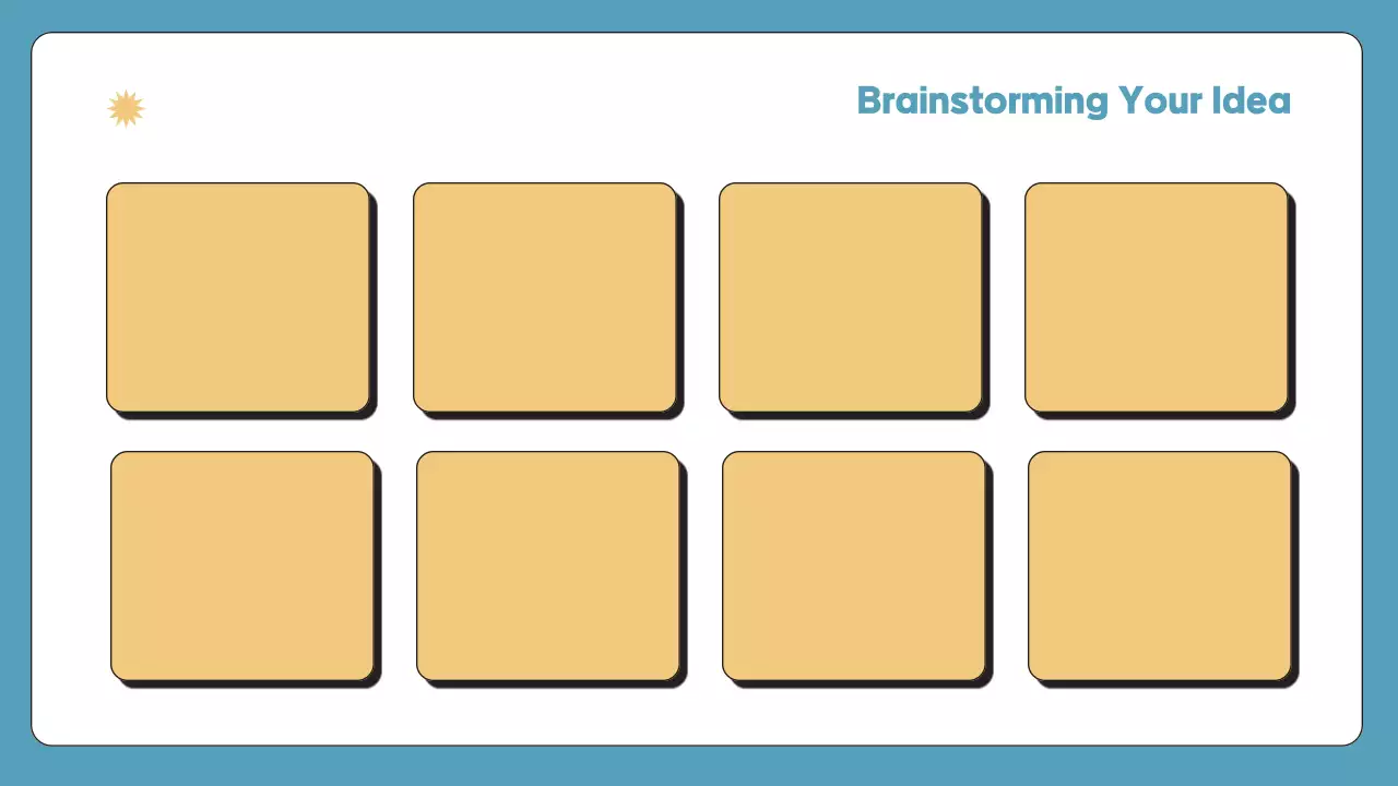 블루 모던 브레인스토밍 가이드 프레젠테이션
