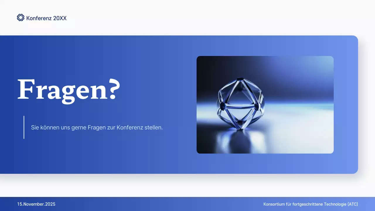 blue modern future Konferenzankündigung