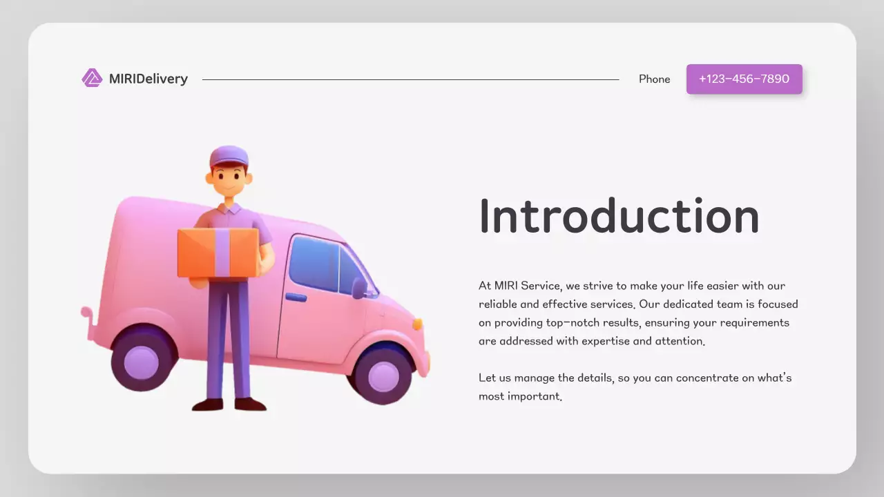 Purple Modern Delivery Promotion Presentation