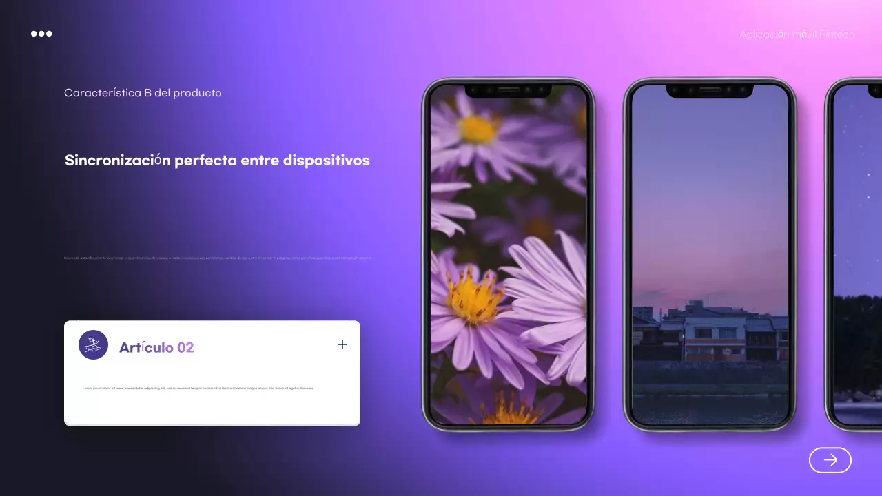 púrpura moderna promoción fintech