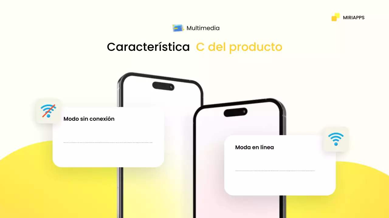 promoción móvil moderno amarillo