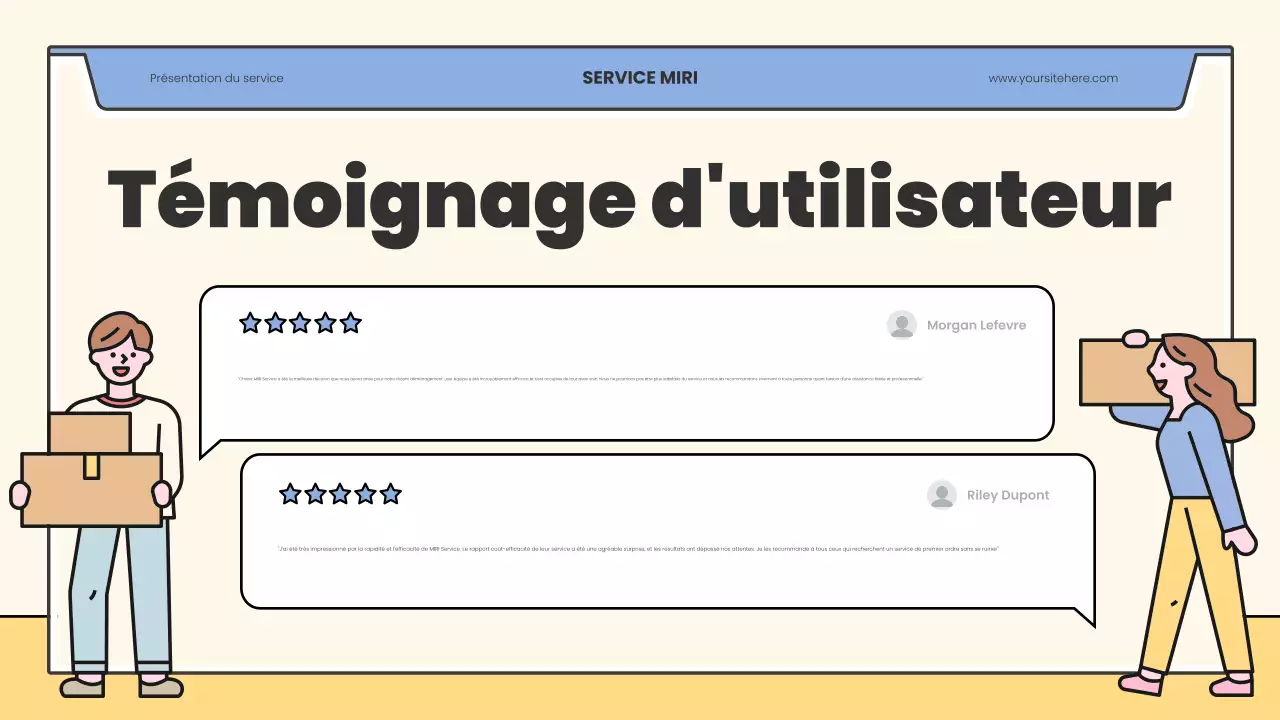 publicité moderne beige pour les déménagements