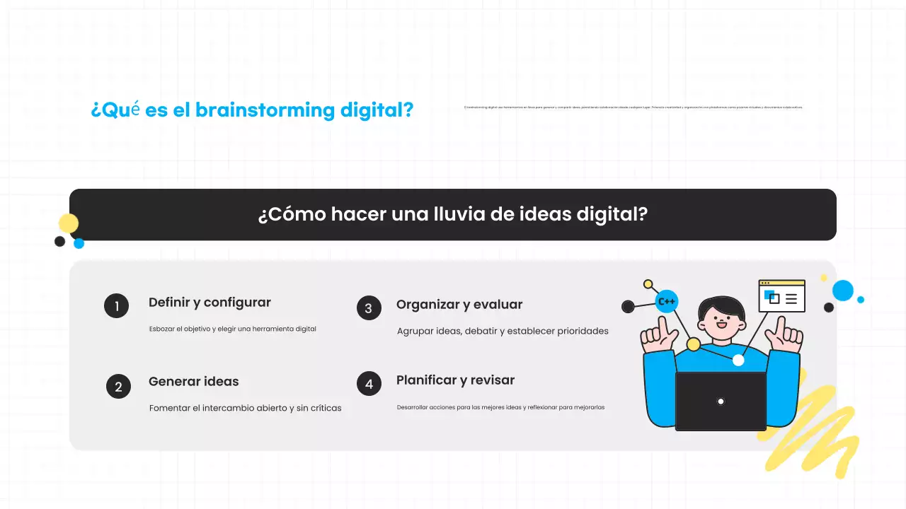 blue modern brainstorming presentation