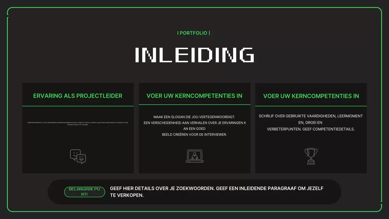 Portfolio met eenvoudige korrelige illustraties in neonkleuren voor het nieuwe jaar