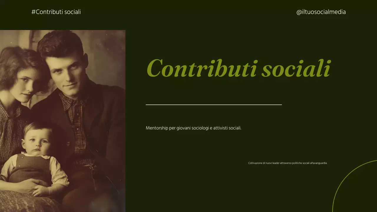 presentazione della biografia classica verde