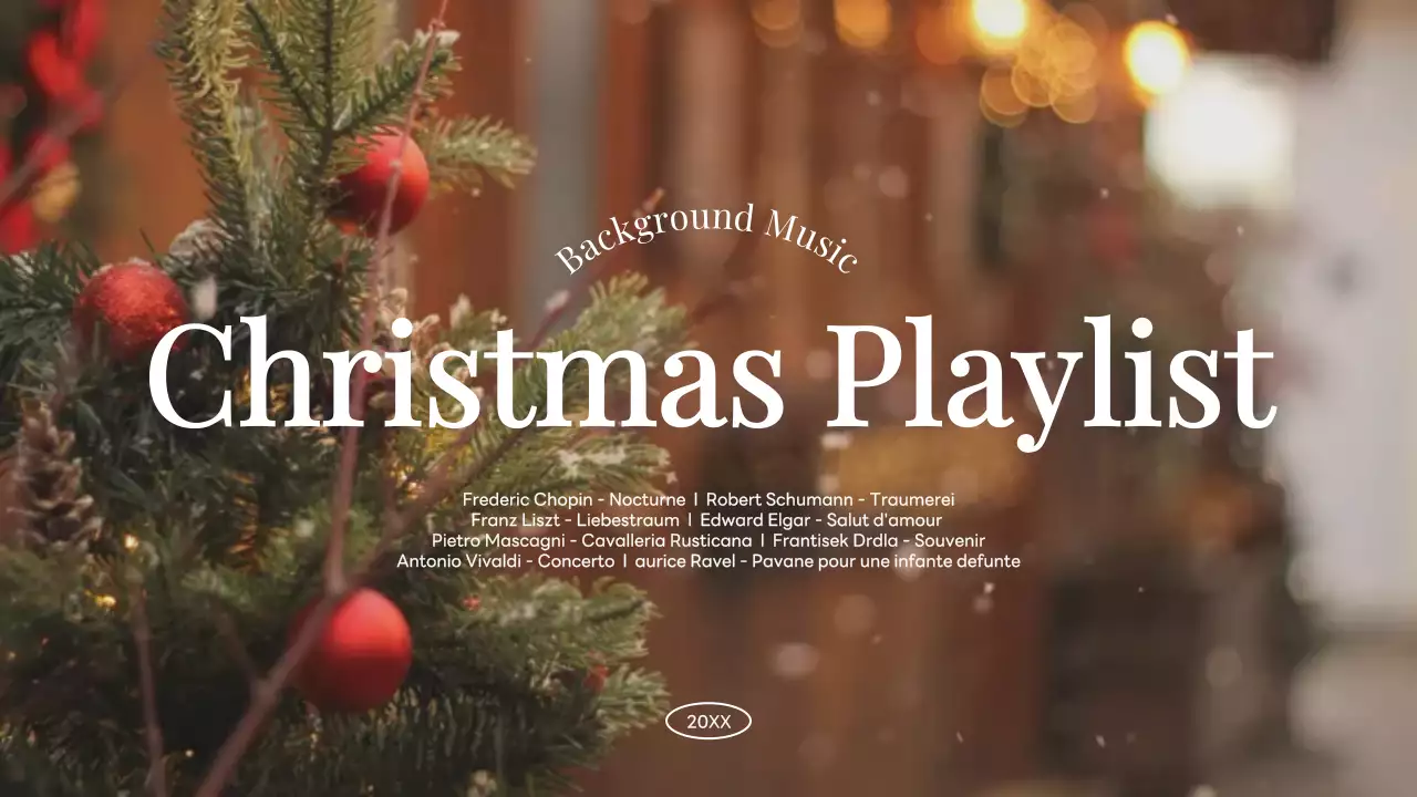 초록 크리스마스 플레이리스트 음악 광고