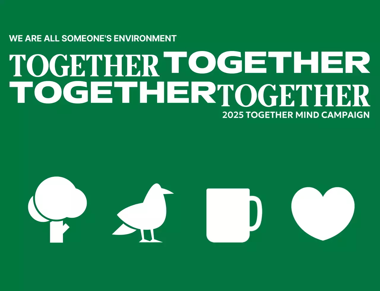 Kampanye lingkungan sederhana dengan ikon