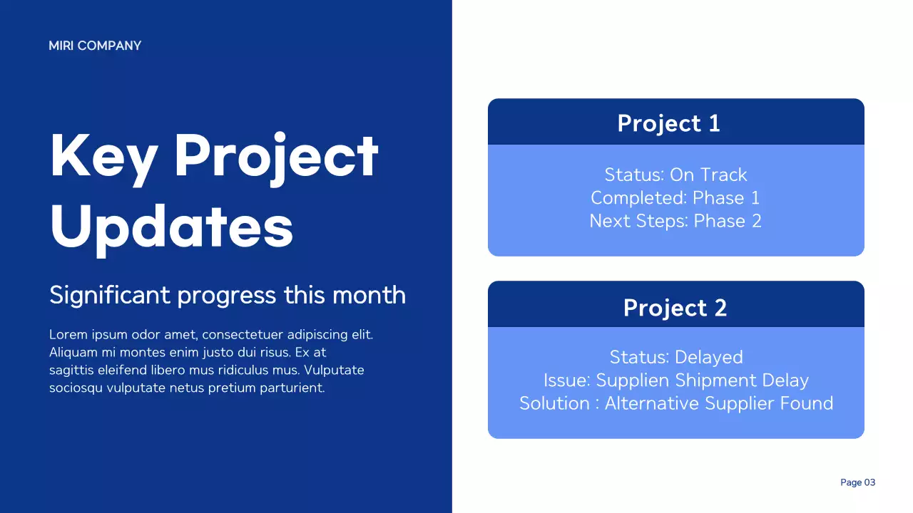 Blue Modern Business Report Presentation