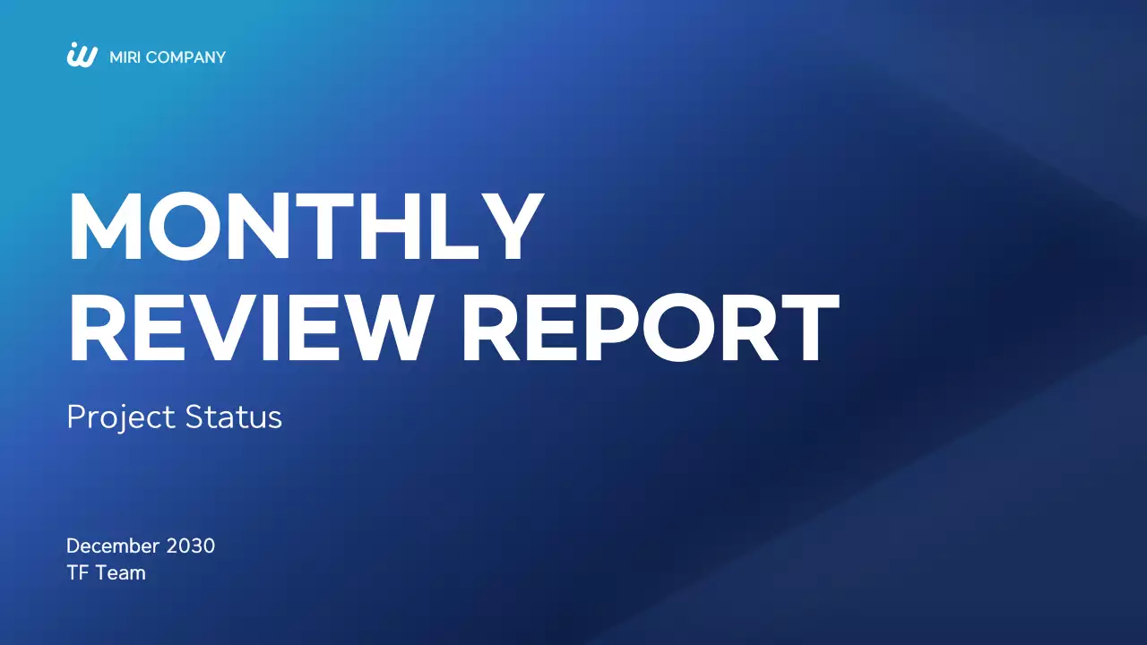 Blue Modern Business Report Presentation