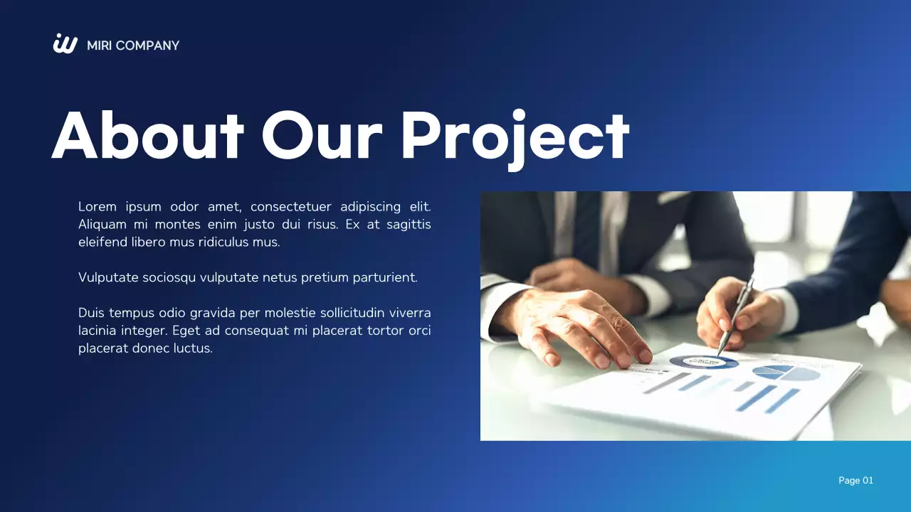 Blue Modern Business Report Presentation