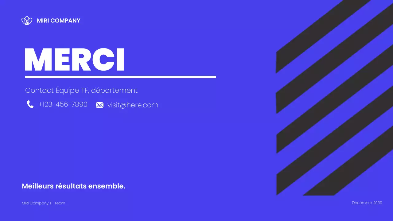 rapport de projet blue modern