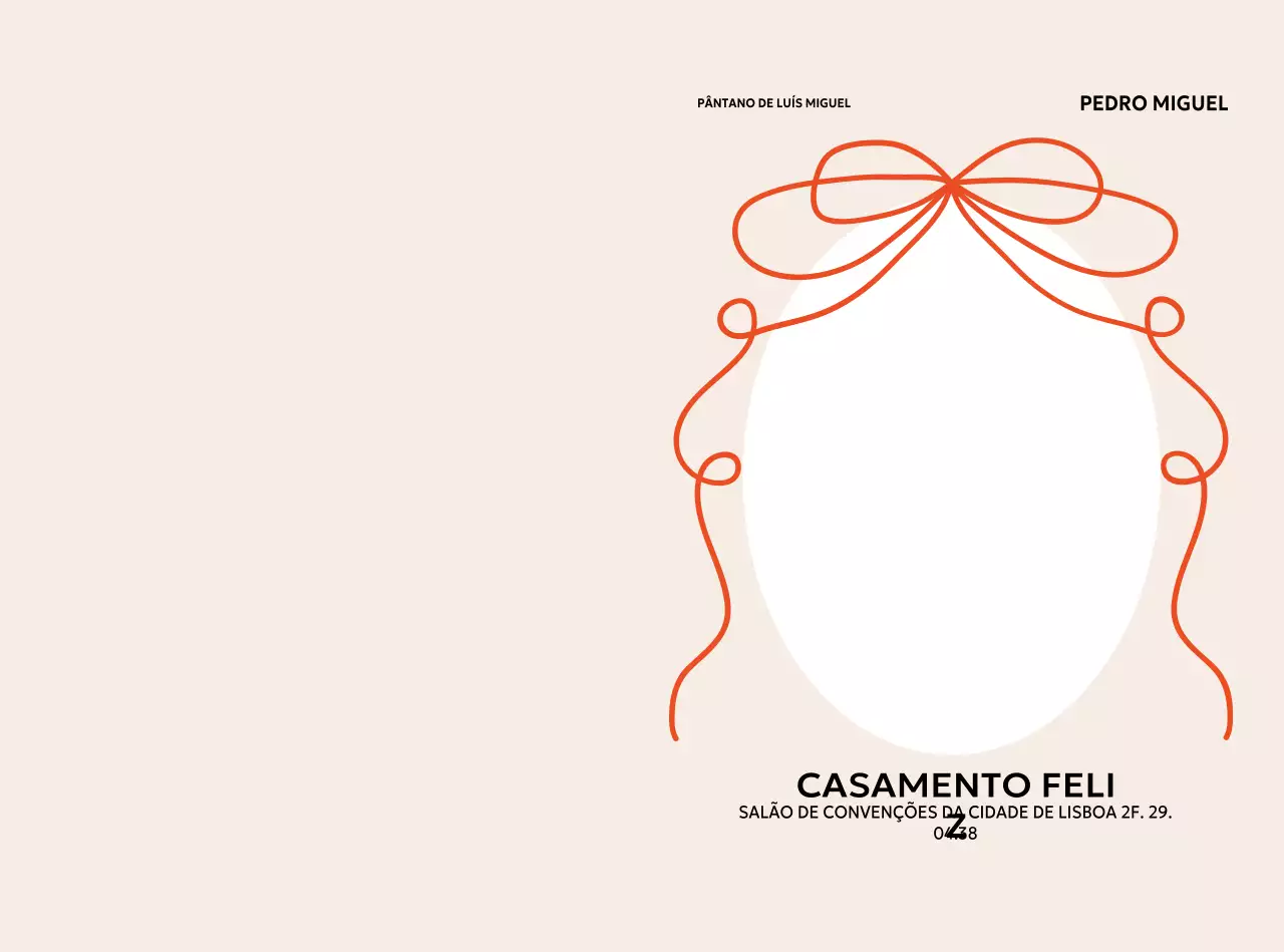Convite de casamento minimalista bege