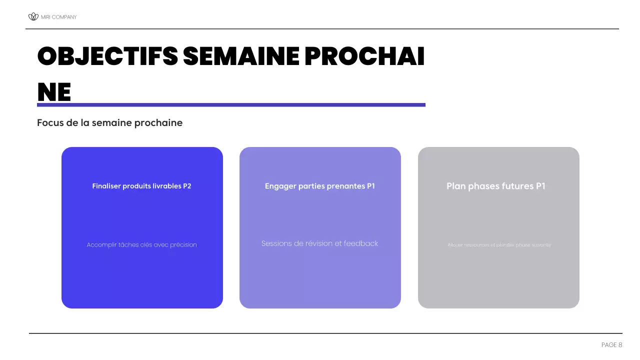 rapport de projet blue modern