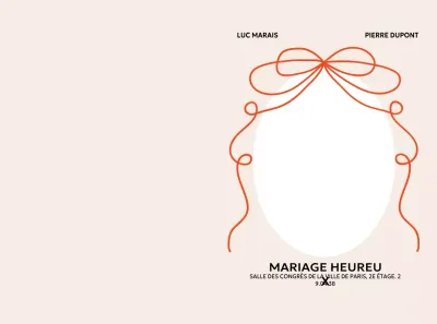 Invitation de mariage minimaliste beige