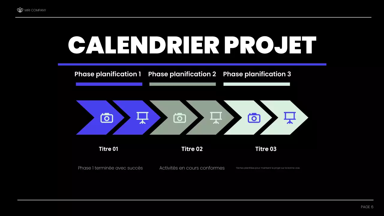 rapport de projet blue modern