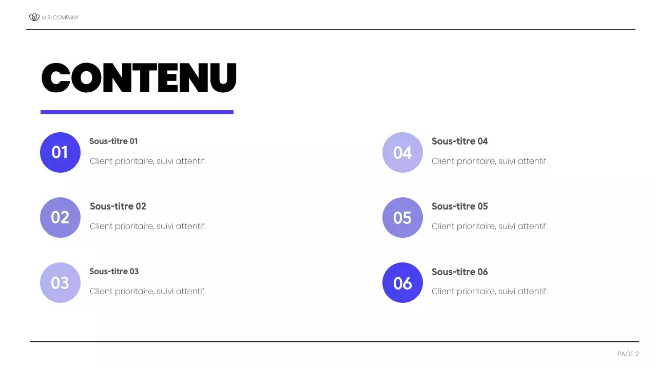 rapport de projet blue modern