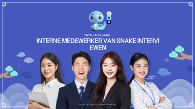 Blauwe moderne interviews promoten