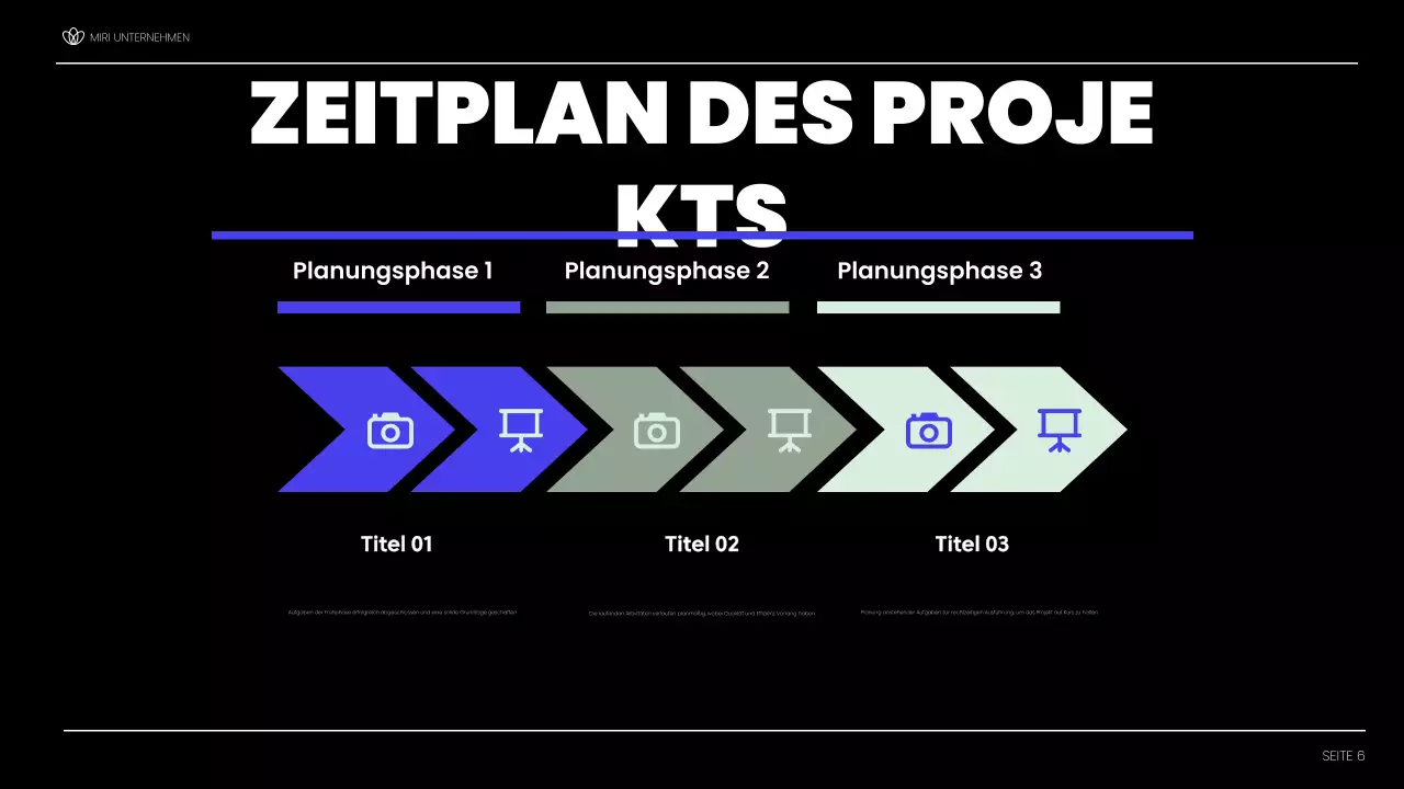 blue modern Projektbericht