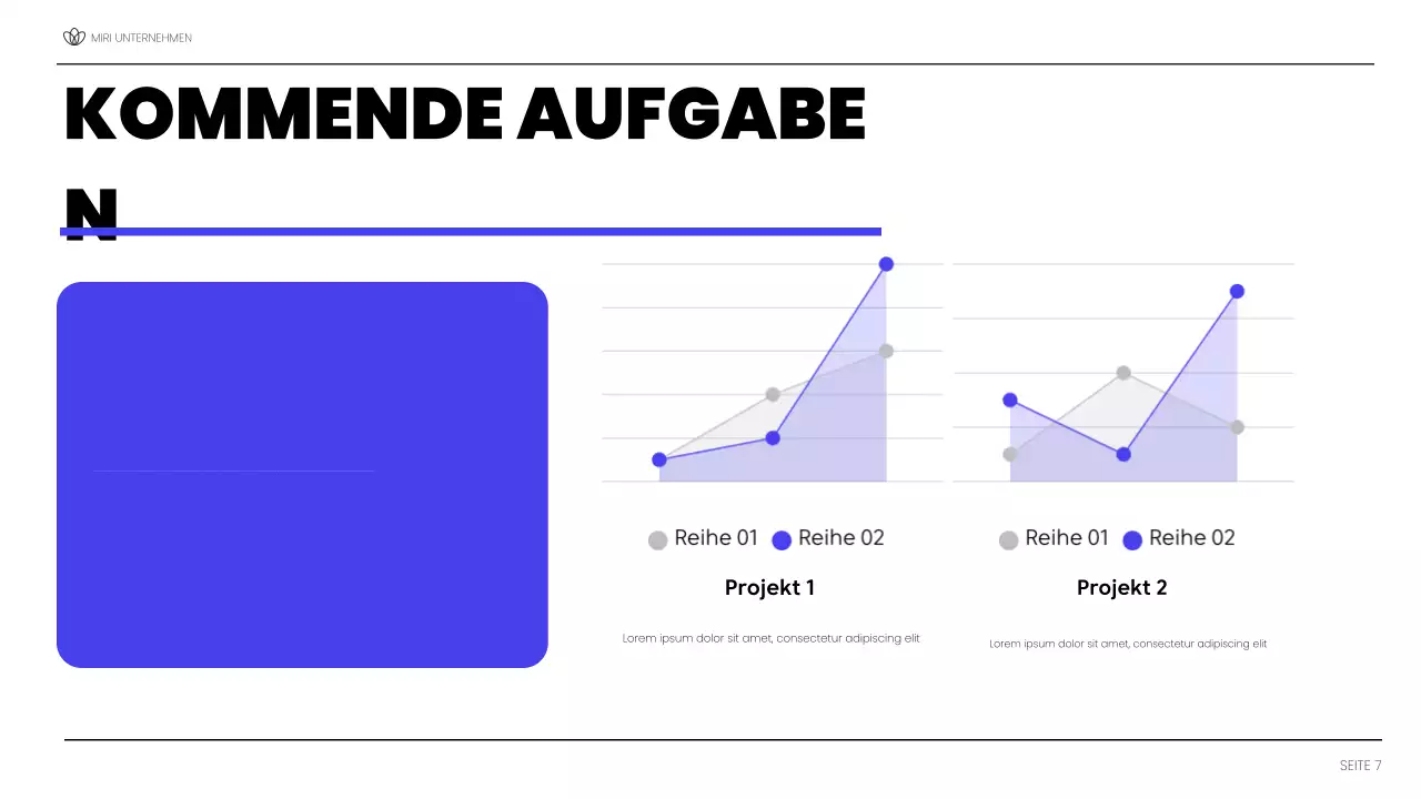 blue modern Projektbericht