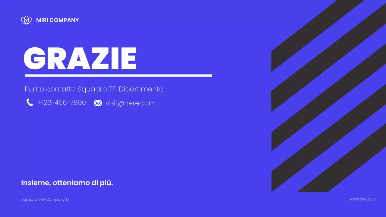 relazione sul progetto blu moderno