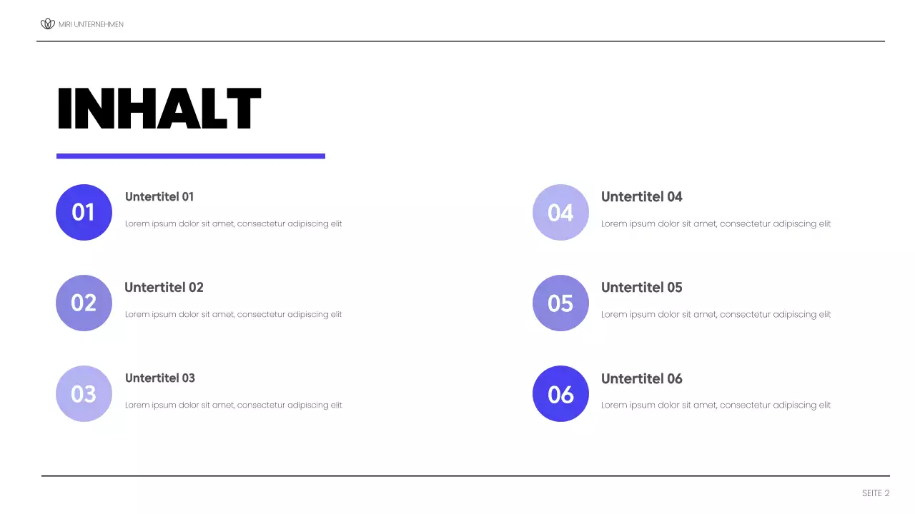 blue modern Projektbericht