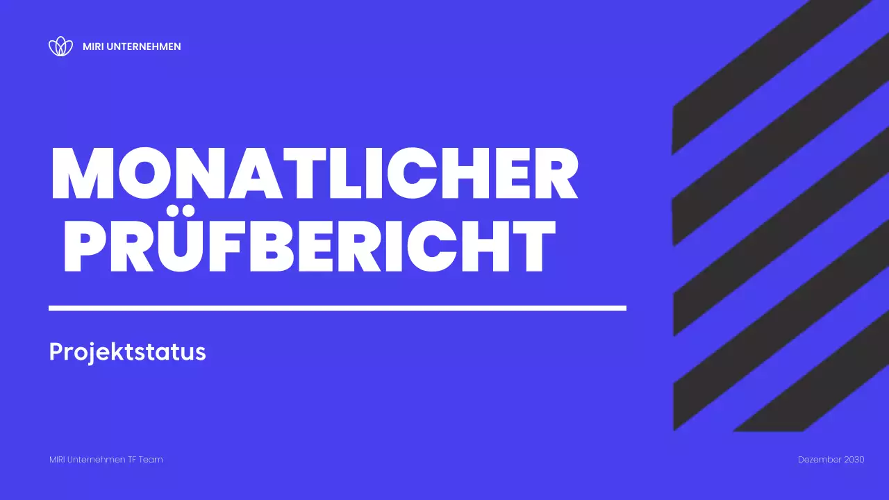 blue modern Projektbericht